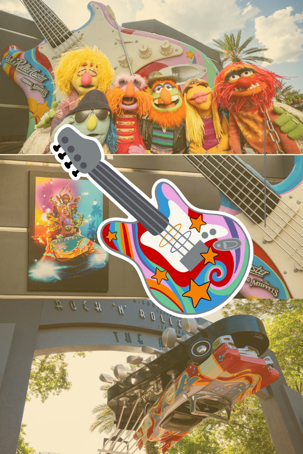 Rock 'n' Rainbow Guitar Sticker