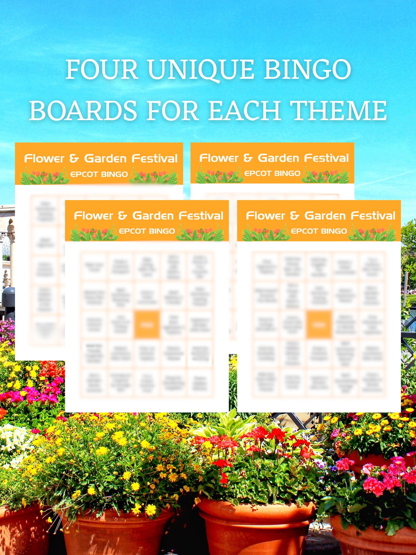 Flower & Garden Festival Bingo Boards