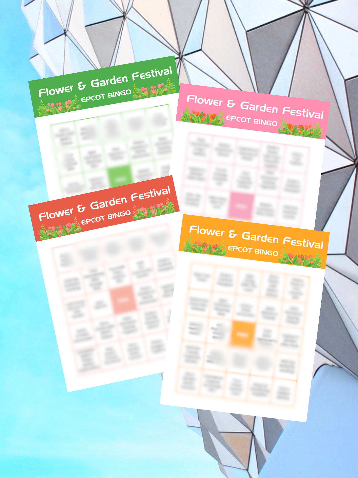 Flower & Garden Festival Bingo Boards